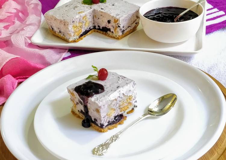 Recipe of Quick No Bake Blueberry Biscuit Cake