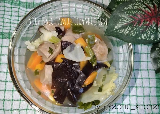 Langkah Mudah untuk Membuat 103. Soup Baso Jamur Tiram Hitam / Miso yang Enak Banget