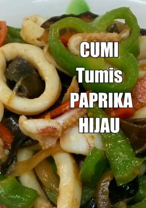 Foto resep Cumi tumis paprika hijau