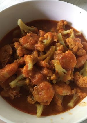Foto resep Udang bunga kol saus padang