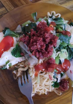 Foto resep Internet (Indomie Telur Kornet)