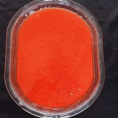 A picture of Mango Egg pudding.