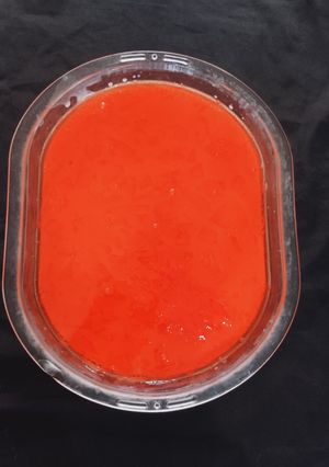 A picture of Mango Egg pudding.