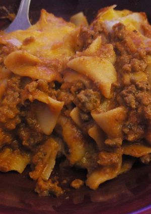 A picture of Skillet lasagna.