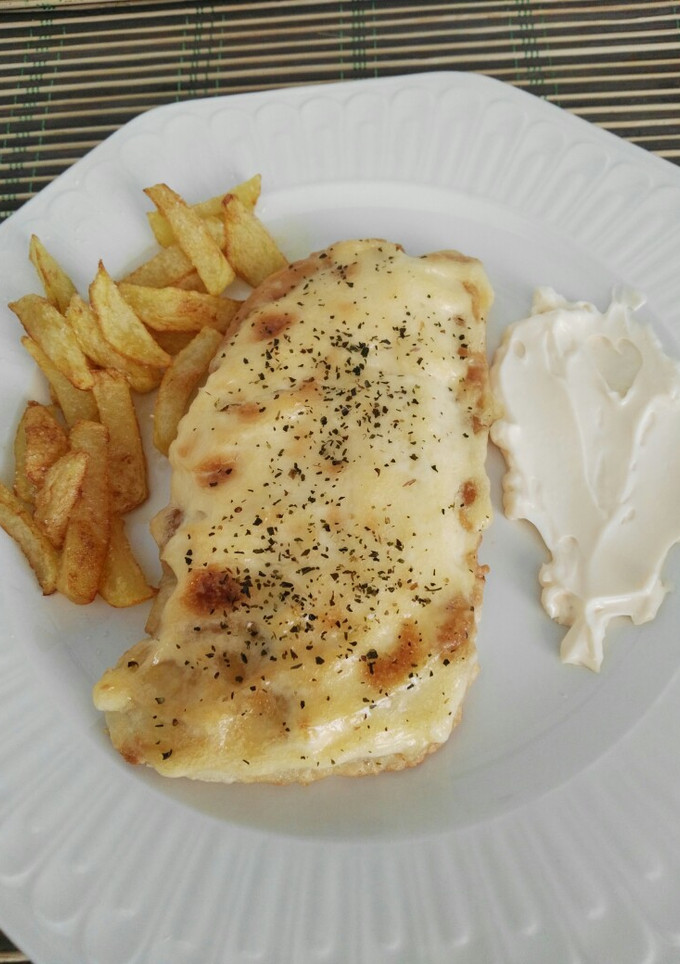 Una foto de Merluza gratinada con mahonesa