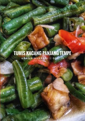 Foto resep Tumis Kacang Panjang Tempe