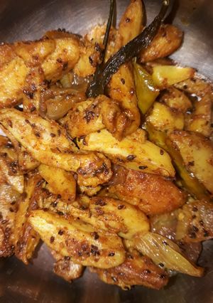 A picture of Crispy Masala Arbi.