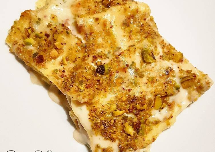 Lasagne al pistacchio e mortadella