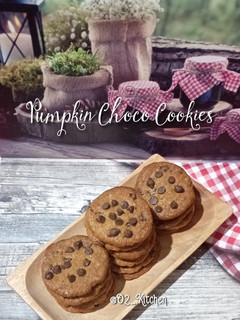 Foto resep #561 Pumpkin Choco Cookies / Kue Kering Labu Parang (Eggless)