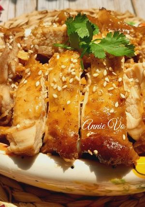 Hình của món Gà nướng mè hấp dẫn.
