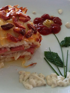 Una foto de Pastel de patata con frankfurt