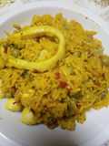 Paella de mariscos...🐟🦐🦑