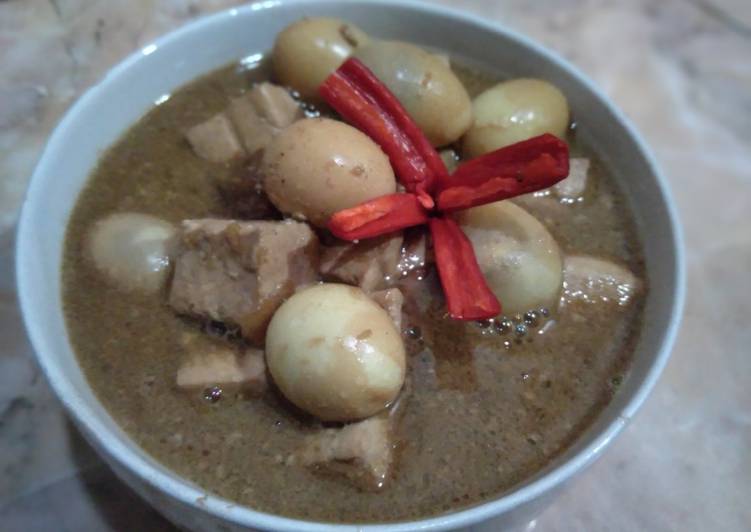 Semur telur puyuh dan tahu
