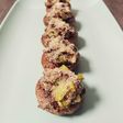 Champiñones rellenos con morcilla y puerro