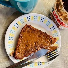 A picture of Nutella french toast.