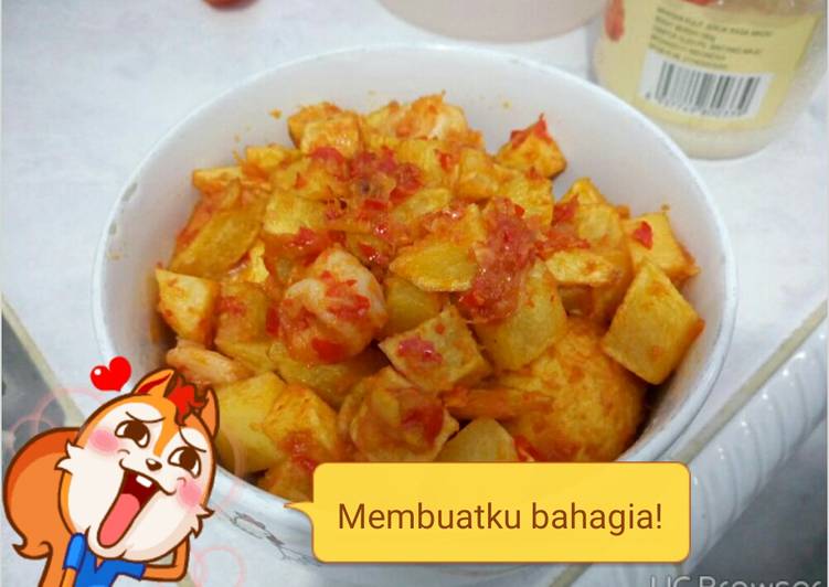 Bagaimana Membuat Kentang Balado dengan Telur dan Udang, Lezat Sekali