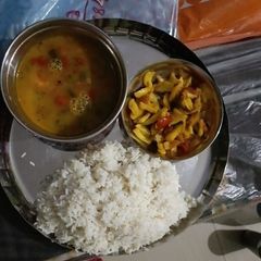 A picture of Dal chawal.