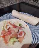 Wraps de salmón ahumado