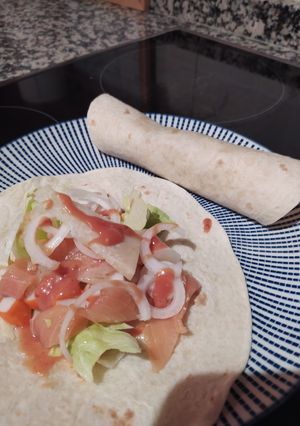 Una foto de Wraps de salmón ahumado