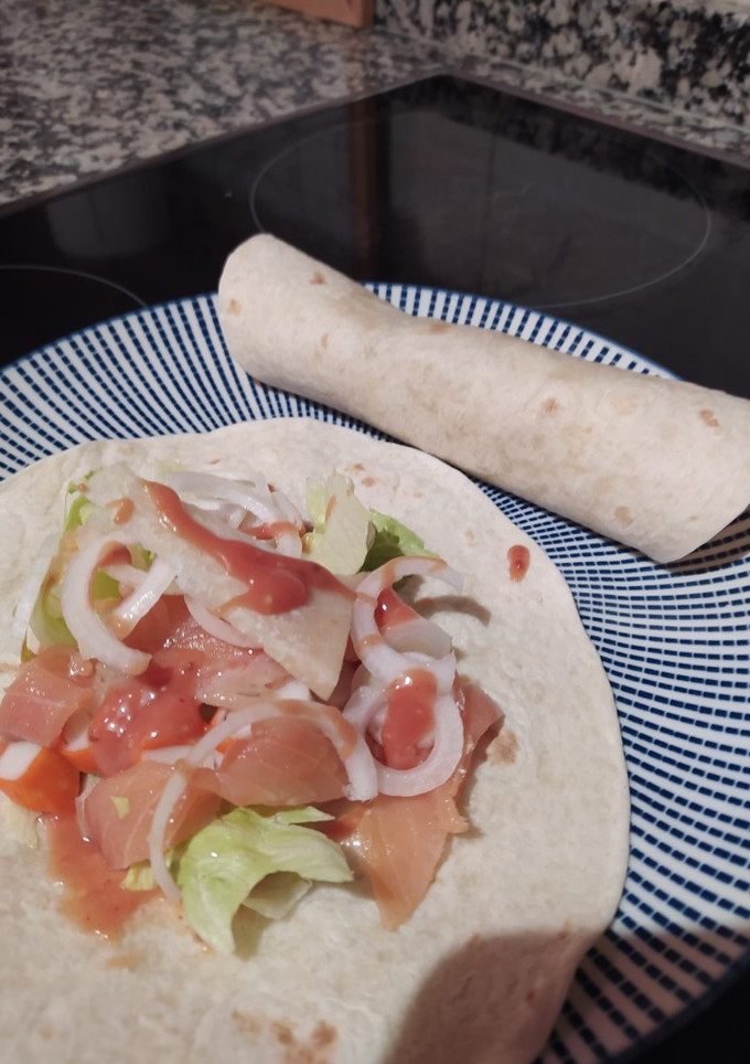 Una foto de Wraps de salmón ahumado