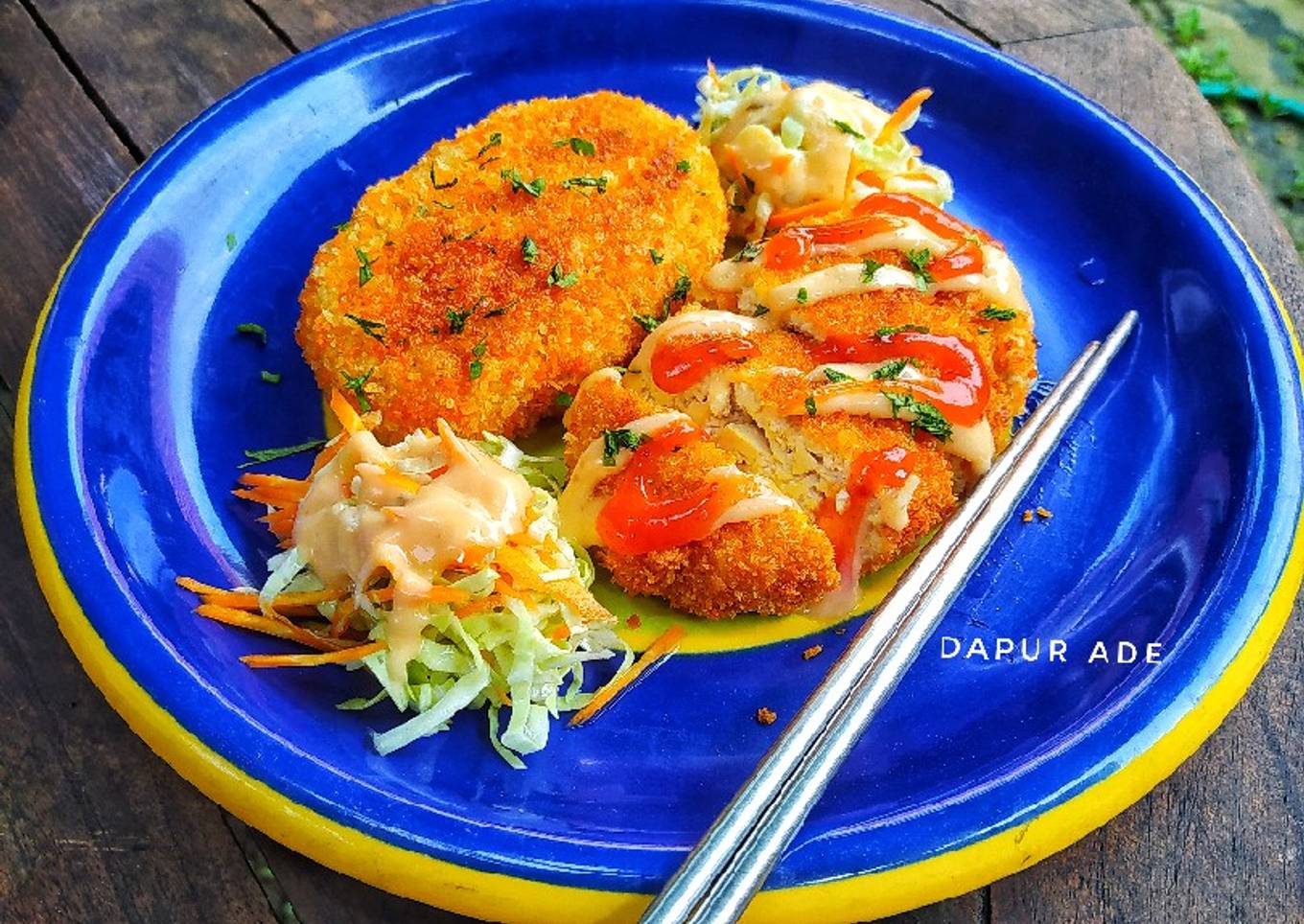 Tahu Katsu dan Salad Hokben - resep kuliner nusantara
