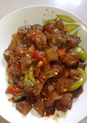 Foto resep Oseng kikil Mercon