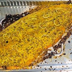 A picture of Lemon Pistachio Crusted Salmon.