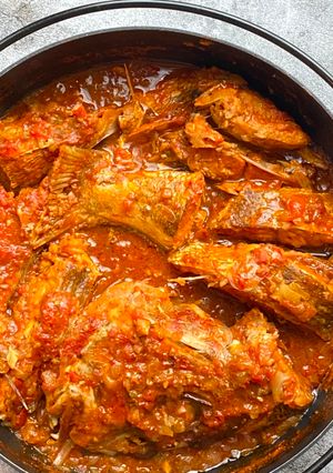 A picture of Sea bream fish stew.