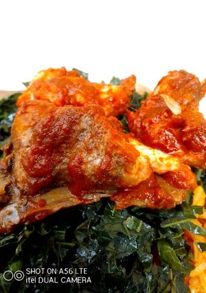 A picture of Leafy Greens Jollof Rice.