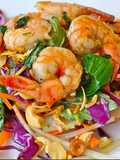 Ensalada de camarones.