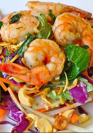 Una foto de Ensalada de camarones.