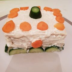 Sandwich bread cake A picture of Sandwich bread cake.