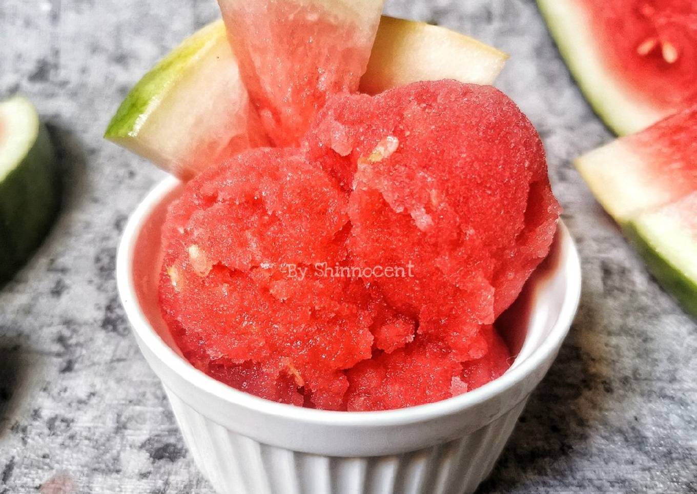 Watermelon Sorbet 2 Bahan (Sorbet Semangka)
