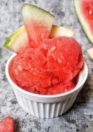 Foto resep Watermelon Sorbet 2 Bahan (Sorbet Semangka)