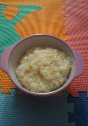 Foto resep MPASI 10m+ nasi tim udang tomat tempe