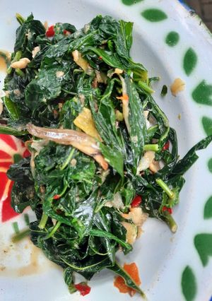 Foto resep Tumis daun singkong teri
