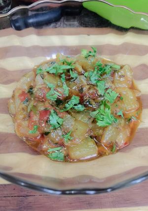 A picture of Tarbujh ke chilke ki sabji.