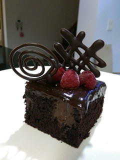 A picture of Chocolate poke cake.