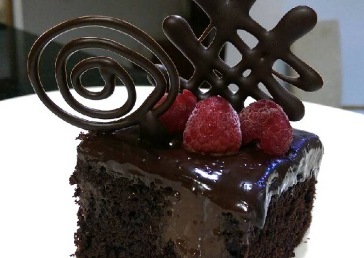 Recipe of Quick Chocolate poke cake