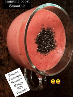A picture of Sweetest immune boost smoothie 😋😜.