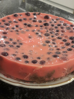 Una foto de Tarta de arándanos sin horno