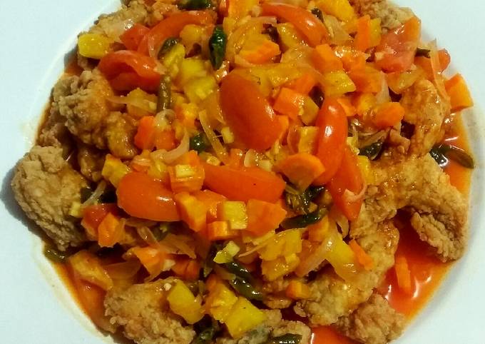 Resep Ayam Saus Asam Manis Pedas, Menggugah Selera
