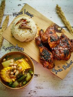 Foto resep Menu Set : Nasi Liwet, Ayam Bakar, dan Sayur Asem