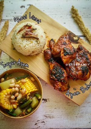 Foto resep Menu Set : Nasi Liwet, Ayam Bakar, dan Sayur Asem