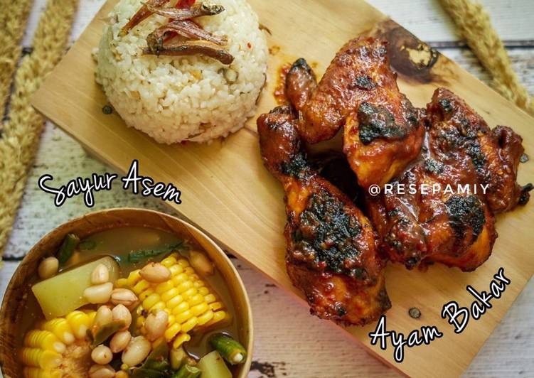 Resep Menu Set : Nasi Liwet, Ayam Bakar, dan Sayur Asem Anti Gagal