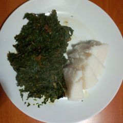 Ugali with veges A picture of Ugali with veges.