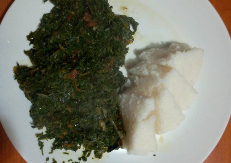 Steps to Make Homemade Ugali with veges