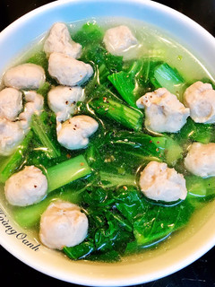 Hình của món Canh Cải Bẹ Xanh Nấu Mọc.