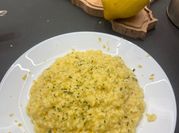 Una foto di risotto semplice