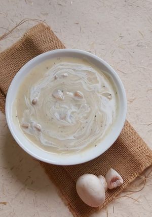 A picture of Cream of Mushroom Soup.